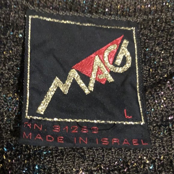 vintage 1990 MAG sweater large Isarel glitter Woman - Picture 8 of 8